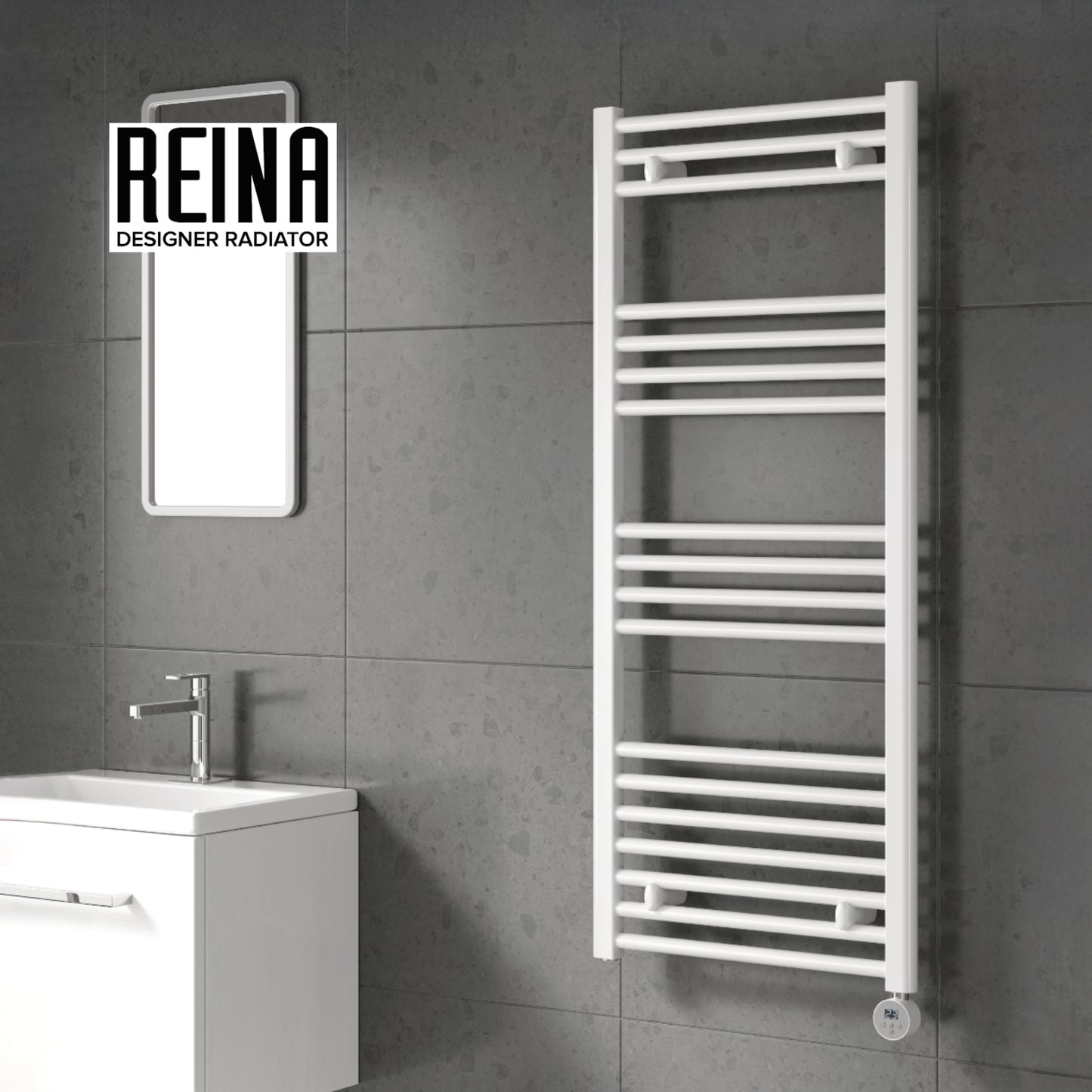 Capo Flat Electric Electric Mild Steel Towel Rail