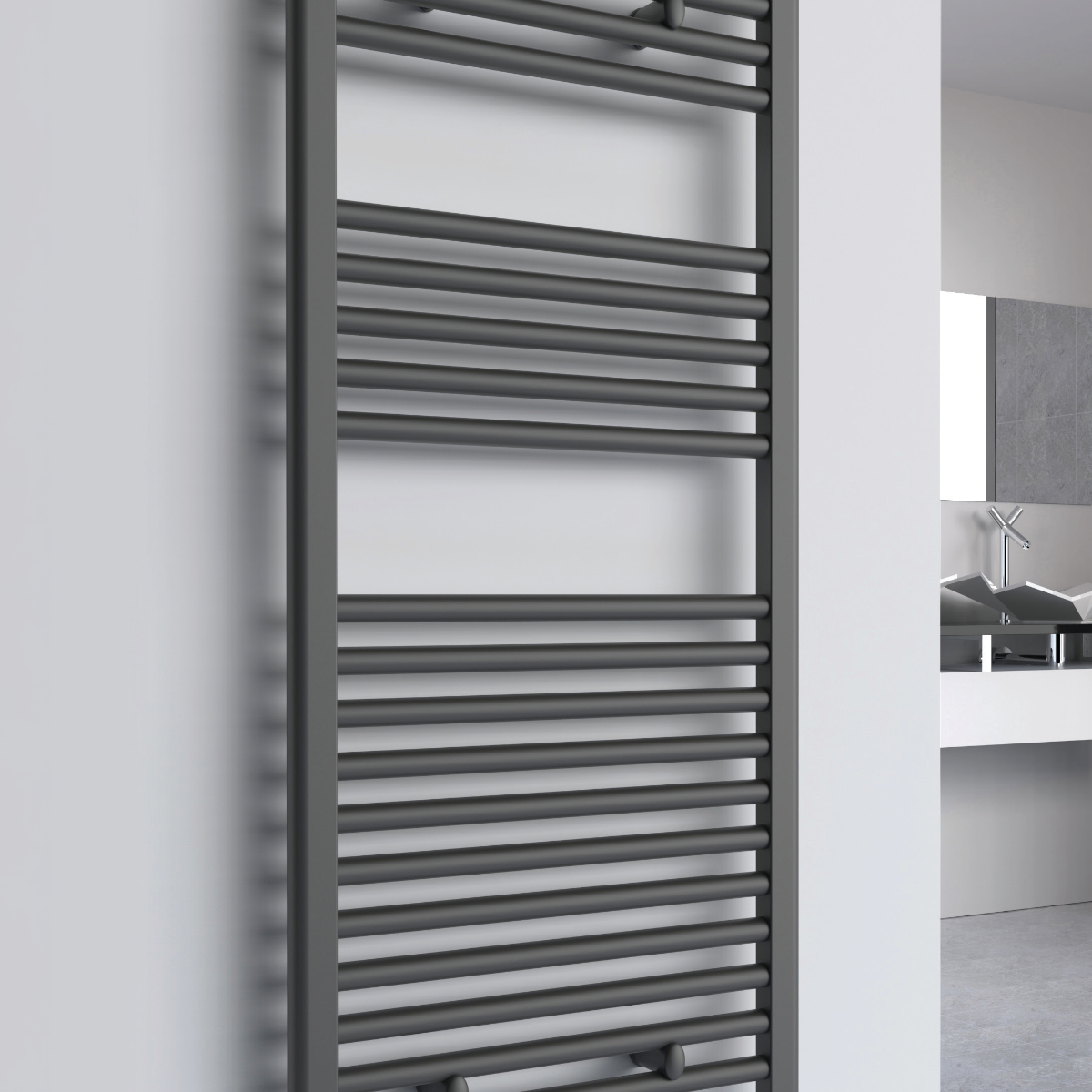 Diva Flat Electric Electric Mild Steel Towel Rail