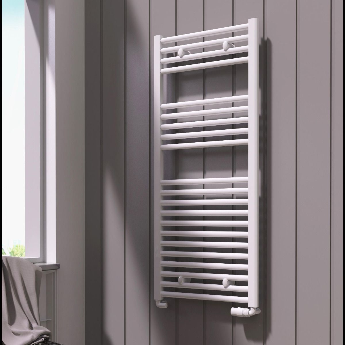 Diva Flat Mild Steel Towel Rail