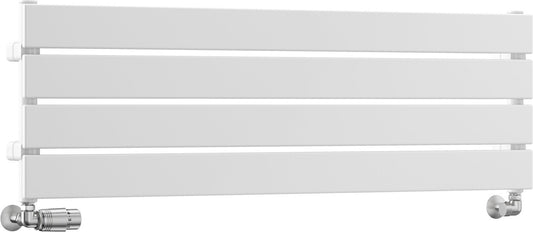 Flat Tube 70mm Double Horizontal Radiator Elements White By Ethiant Lux