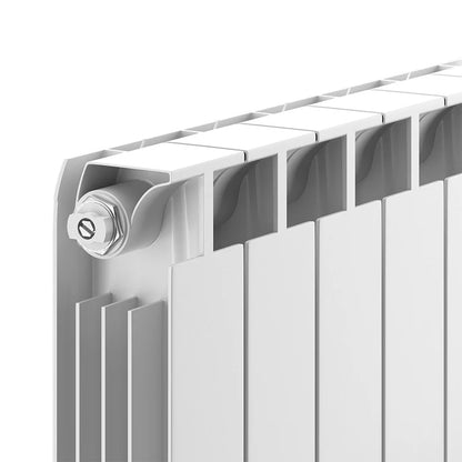 Aluminium Square Top 440 Horizontal Designer Radiator In Multi Sections White