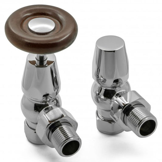 Reina Surrey Angled Radiator Valve Chrome