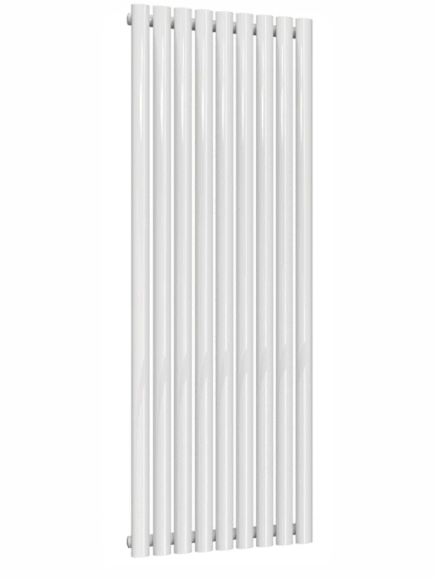 Oval Tubed Panel Single Vertical Radiator 1600 Height In White