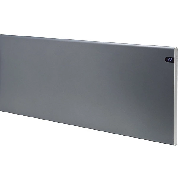 Adax Neo Electric Panel Heater, Wall Mounted, 2000W, Lava Grey 370 x 1394