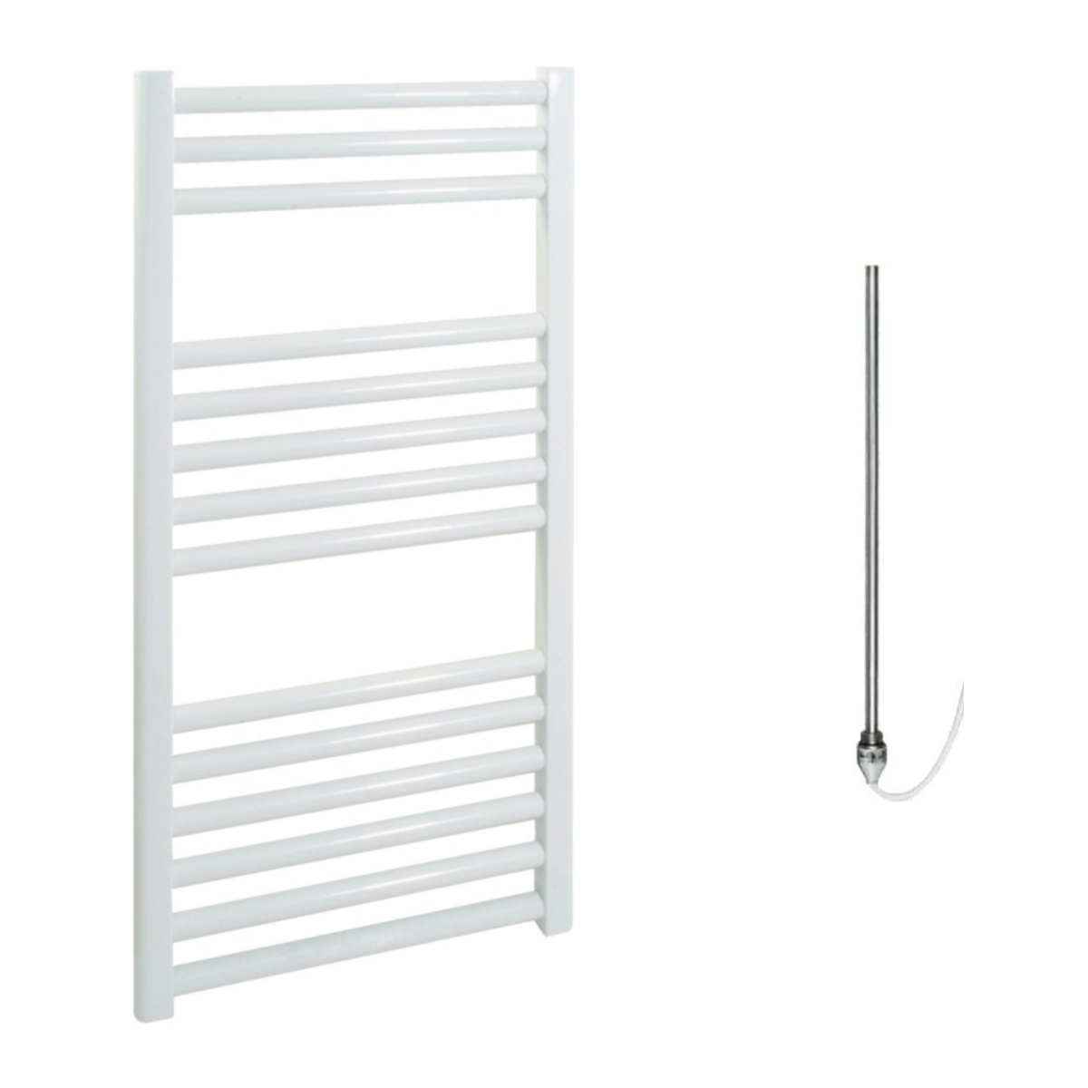 Bray White Towel Rail (500w x 1000h) c/w 0.25kW CP Element