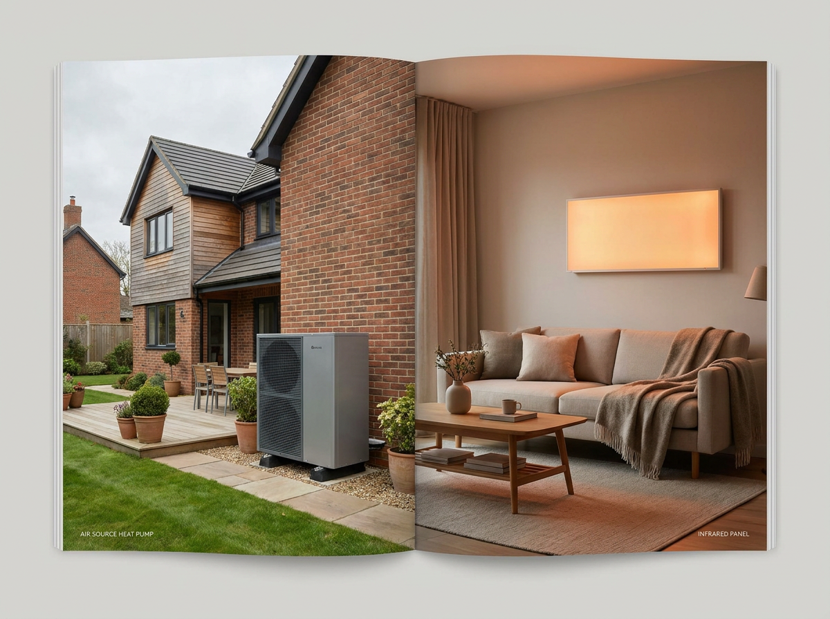 Victorian homes often benefit from hybrid thinking — heat pump backbone plus infrared zones