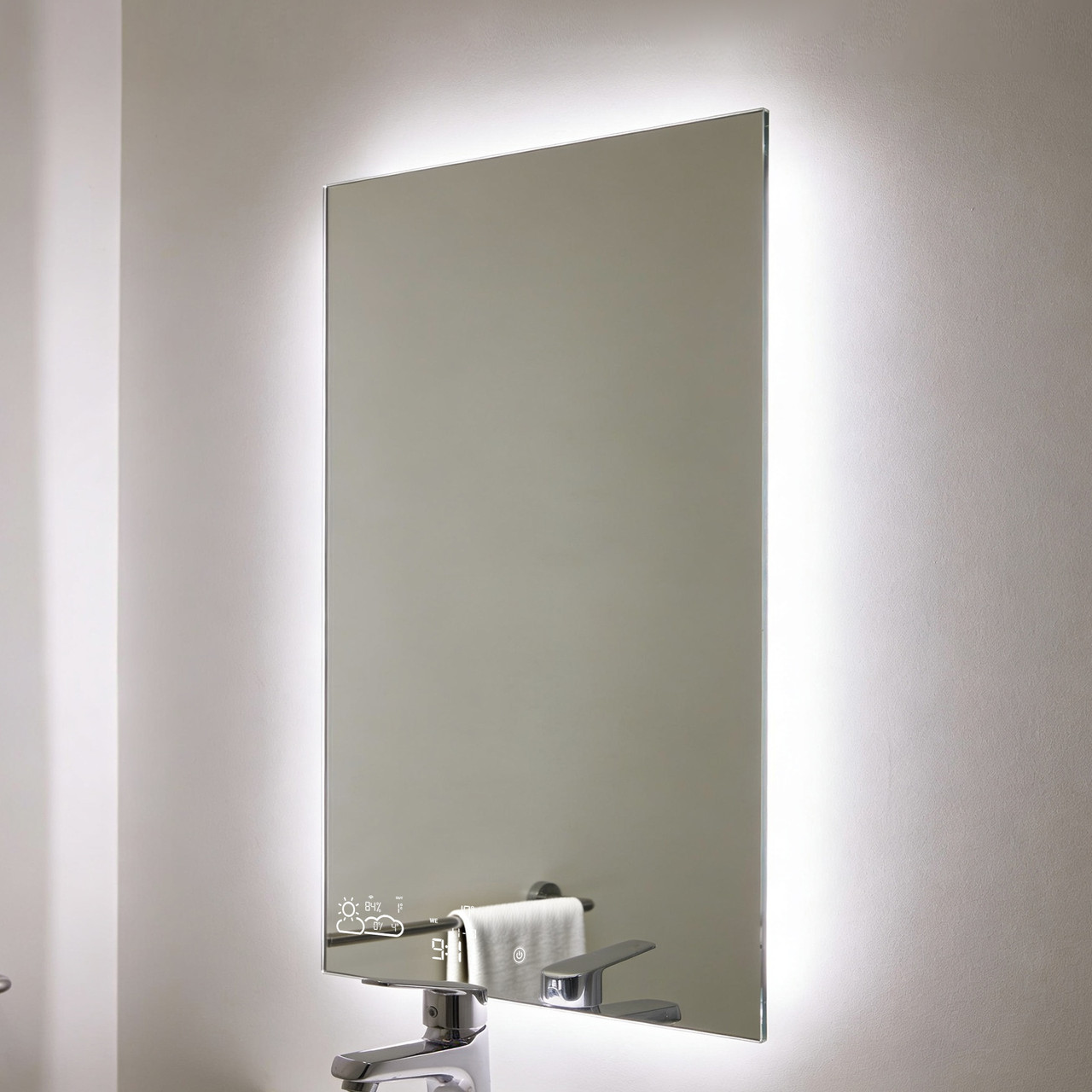 260W LED Backlit Vertical Mirrored Infrared Heating Panel