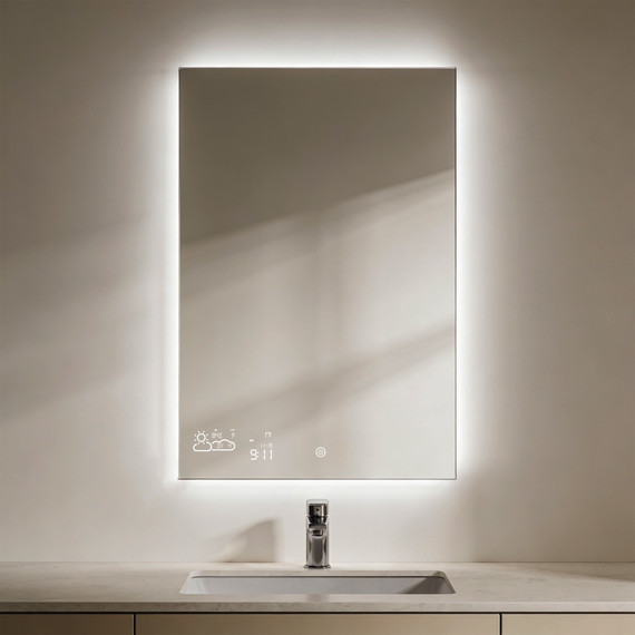260W LED Backlit Vertical Mirrored Infrared Heating Panel