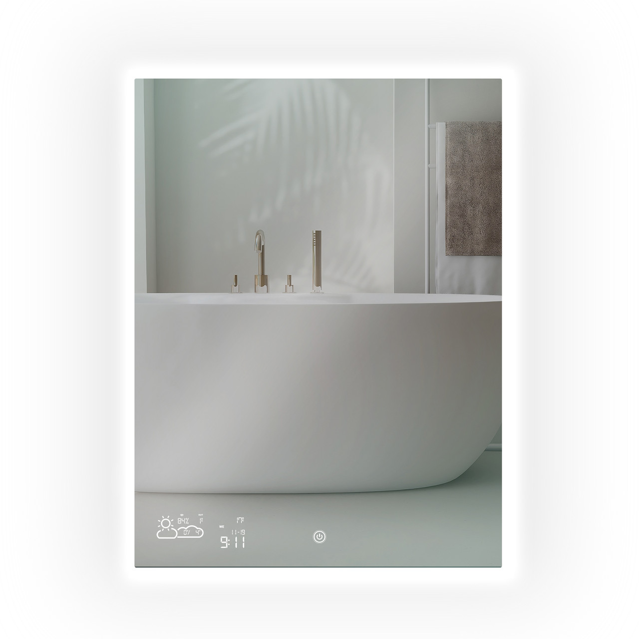 260W LED Backlit Vertical Mirrored Infrared Heating Panel